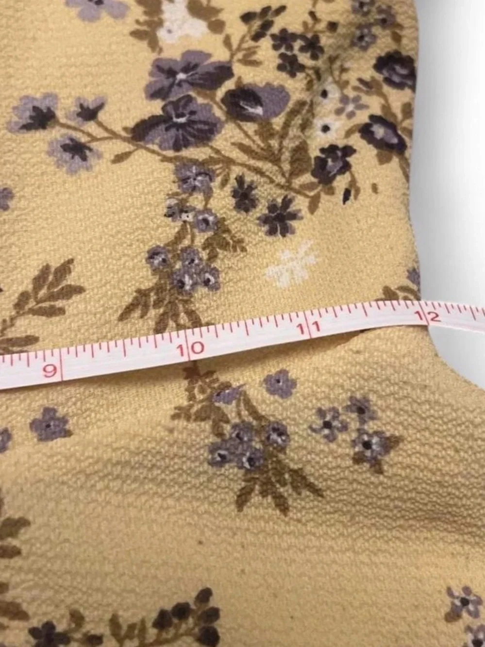 Knitworks Women’s XS Cottagecore Yellow and Purple Floral Fit-and-Flare Dress